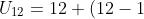 U_{12}=12+(12-1)2